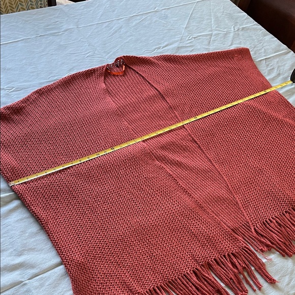 Rust Fringe Open-Front Sweater - Picture 4 of 4